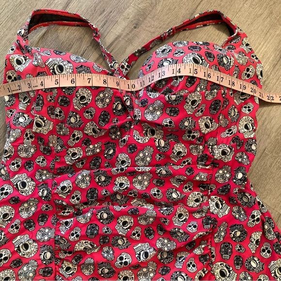 Torrid Sugar Skull Tankini Top 3X EUC - Picture 4 of 16